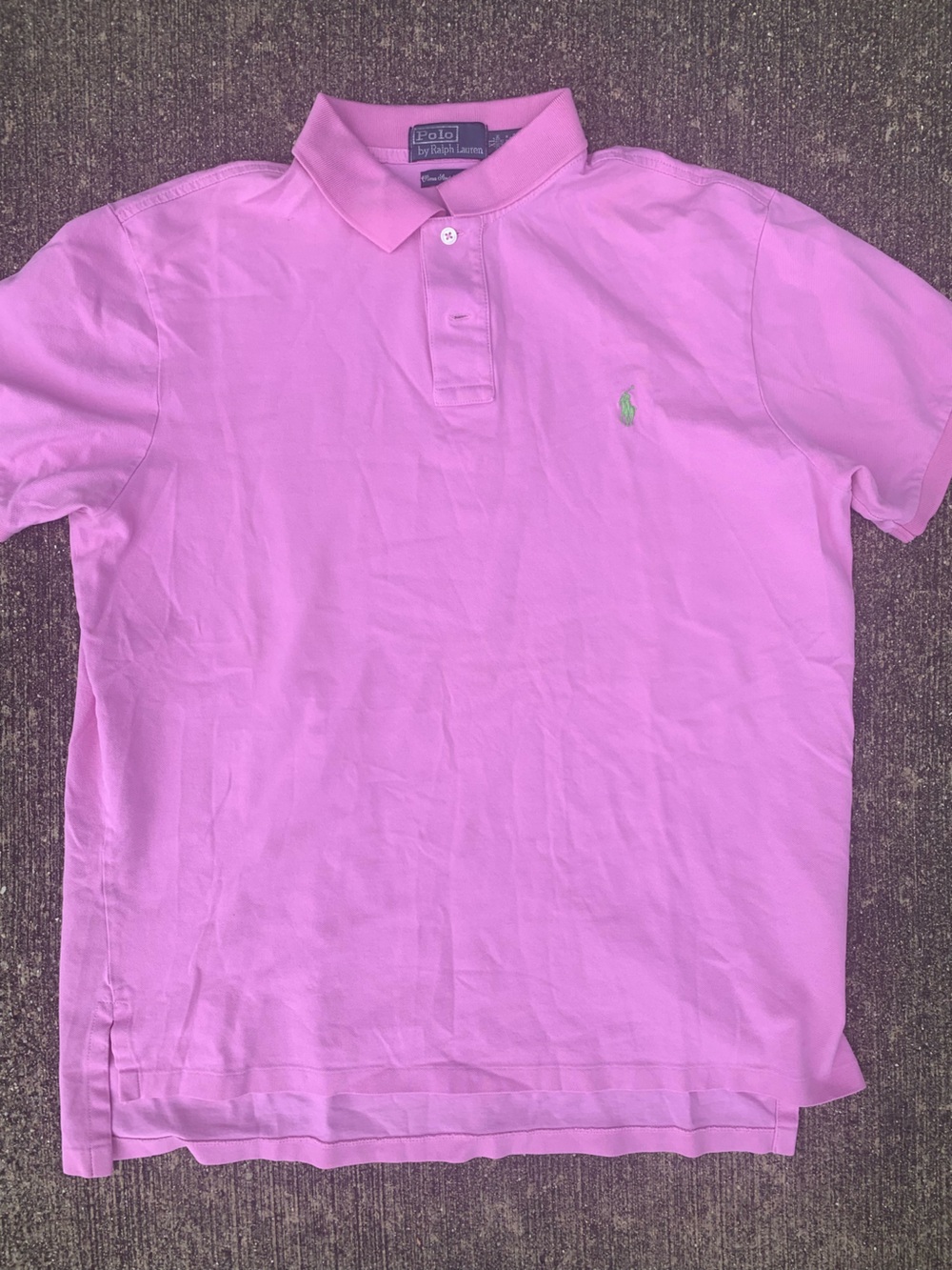 Ralph Lauren Polo Shirt Pink with Green Pony